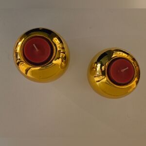 Vintage Gold Round Tea Light Holders